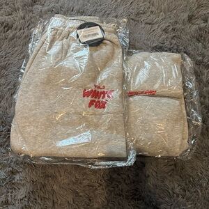 White Fox Boutique Set - Offstage Sweatpants & Hoodie - Alloy Grey